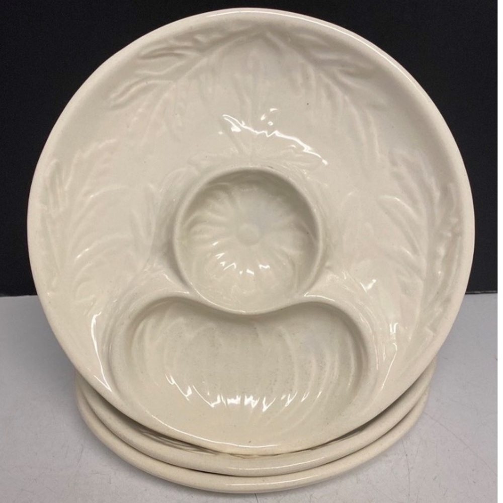 USA California Pottery 352 Artichoke Plates, Smaller 7.25" D Set of Three